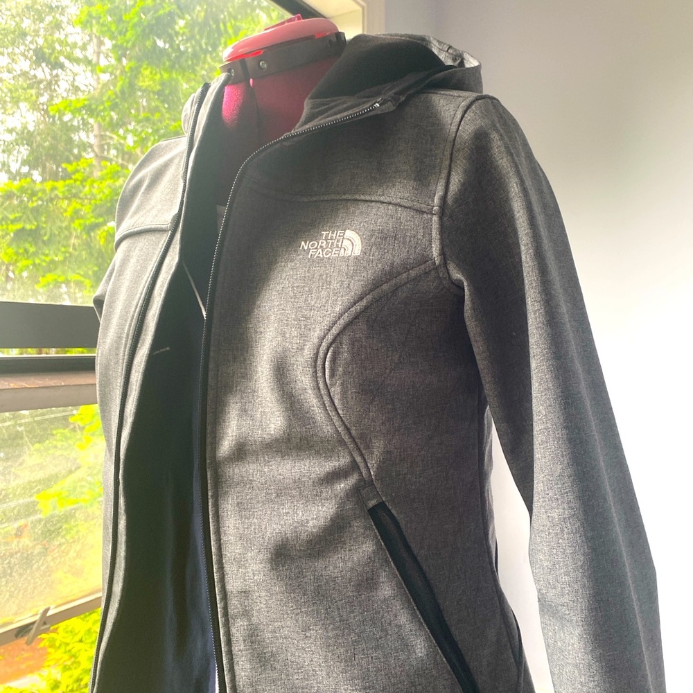 The North Face Women's Gray Softshell Jacket with Hood